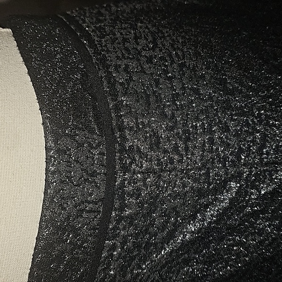 Who What Where Black Metallic Stretch Bodycon Pencil Skirt Size 14 - Picture 5 of 9